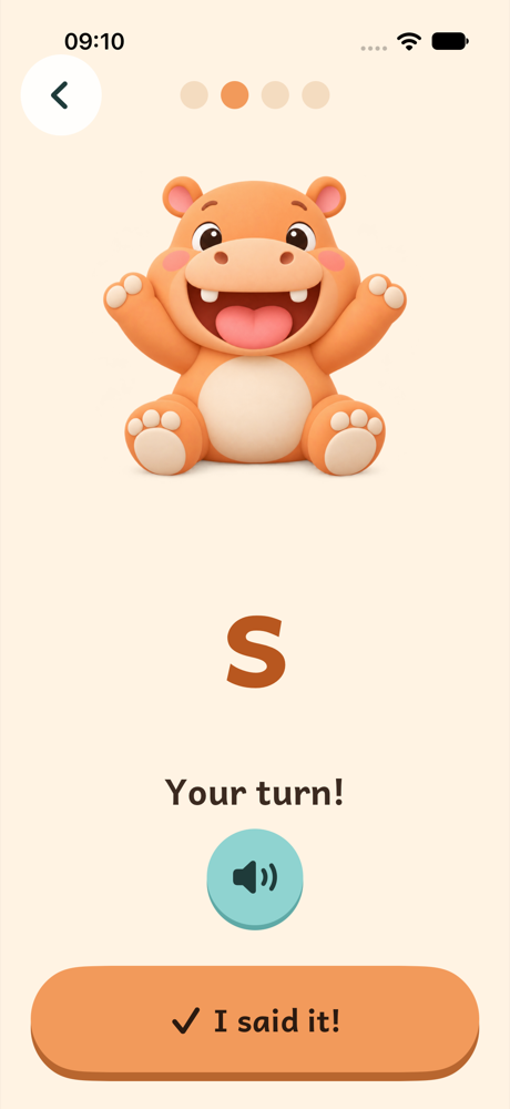 Say step with Your turn prompt